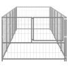 Dog Kennel Silver 53.8 ft Steel