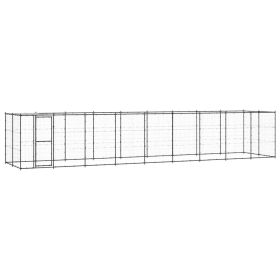 Outdoor Dog Kennel Steel with Roof 234.4 ft