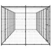 Outdoor Dog Kennel Steel with Roof 182.3 ft
