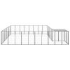 Dog Kennel Black 221.4 ft Steel