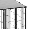 Dog Kennel Black 78.1 ft Steel