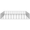 40-Panel Dog Playpen Black 19.7"x39.4" Powder-coated Steel