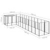 Dog Kennel Black 78.1 ft Steel