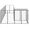 Dog Kennel Black 78.1 ft Steel