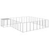 Dog Kennel Silver 221.4 ft Steel