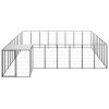 Dog Kennel Black 221.4 ft Steel
