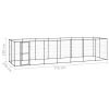 Outdoor Dog Kennel Steel 182.3 ft