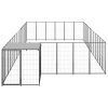 Dog Kennel Black 247.5 ft Steel