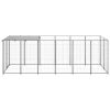 Dog Kennel Silver 129.9"x43.3"x43.3" Steel