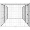 Outdoor Dog Kennel Steel with Roof 130.2 ft