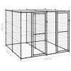Outdoor Dog Kennel Steel with Roof 52.1 ft