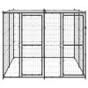 Outdoor Dog Kennel Steel with Roof 52.1 ft