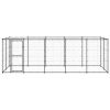 Outdoor Dog Kennel Steel with Roof 130.2 ft