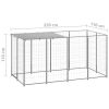 Dog Kennel Silver 26 ft Steel