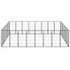 28-Panel Dog Playpen Black 19.7"x39.4" Powder-coated Steel