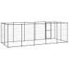 Outdoor Dog Kennel Steel with Roof 130.2 ft