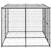 Outdoor Dog Kennel Steel with Roof 52.1 ft