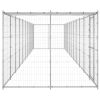 Outdoor Dog Kennel Galvanized Steel with Roof 286.5 ft