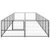 Dog Kennel Black 150.7 ft Steel