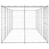 Outdoor Dog Kennel Galvanized Steel with Roof 130.2 ft