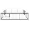 Dog Kennel Black 266.0 ft Steel