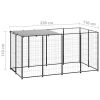 Dog Kennel Black 26 ft Steel