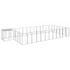 Dog Kennel Silver 247.5 ft Steel