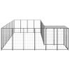 Dog Kennel Black 143.3 ft Steel