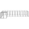 Dog Kennel Black 78.1 ft Steel