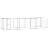Outdoor Dog Kennel Galvanized Steel with Roof 182.3 ft