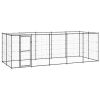 Outdoor Dog Kennel Steel with Roof 130.2 ft