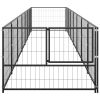 Dog Kennel Black 75.3 ft Steel