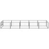 Dog Kennel Black 53.8 ft Steel