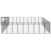 42-Panel Dog Playpen Black 19.7"x39.4" Powder-coated Steel
