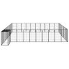 42-Panel Dog Playpen Black 19.7"x39.4" Powder-coated Steel