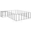 Dog Kennel Black 169.3 ft² Steel