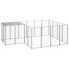 Dog Kennel Silver 65.1 ft² Steel