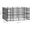 Outdoor Dog Kennel Steel 119 ft²