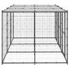 Outdoor Dog Kennel Steel with Roof 78.1 ft²