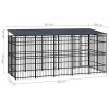 Outdoor Dog Kennel with Roof Steel 99.2 ft²