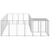 Dog Kennel Silver 117.2 ft² Steel