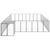 Dog Kennel Black 273.5 ft² Steel
