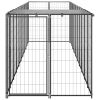 Dog Kennel Black 65.1 ft² Steel