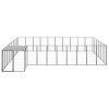 Dog Kennel Black 208.4 ft² Steel