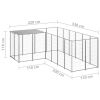 Dog Kennel Silver 52.1 ft² Steel