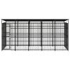 Outdoor Dog Kennel with Roof Steel 99.2 ft²