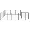 Dog Kennel Black 169.3 ft² Steel