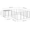 Dog Kennel Silver 91.2 ft² Steel