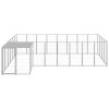 Dog Kennel Silver 117.2 ft² Steel
