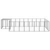 Dog Kennel Black 117.2 ft² Steel